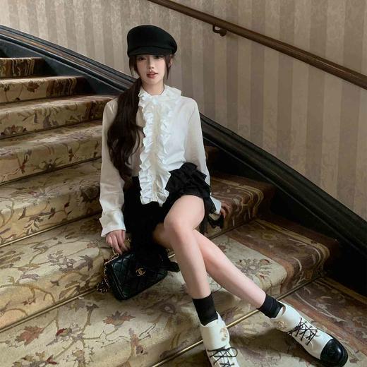 张林超LIN BOUTIQUE 洛可可公主泡泡灯笼袖细节衬衫+蕾丝蛋糕半裙 商品图0