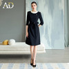 AD黑色连衣裙女春秋季新款超好看约会穿搭气质高级感高级感圆领 商品缩略图0