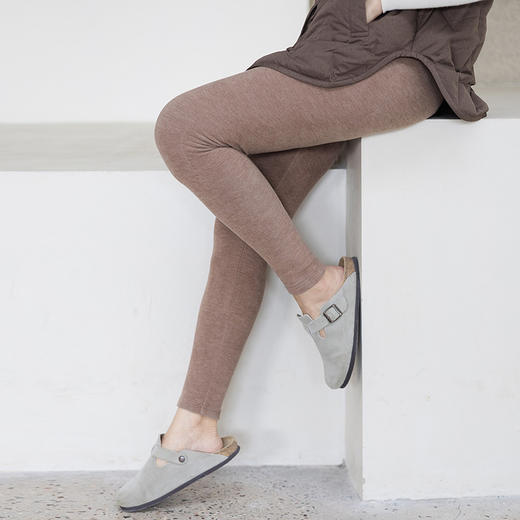 绽放698朵/羽毛蛋白混纺松紧腰打底裤可外穿保暖锁温秋裤女秋冬款 商品图0