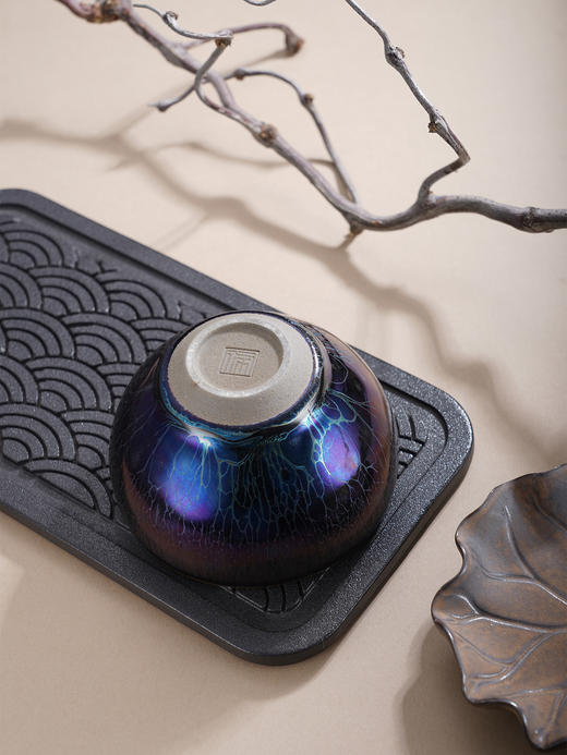 子佩集【福海鱼莲】S990银摆件【YSYCJ006】茶具品茗杯茶杯原创作品蓝色花丝莲花金鱼2509 商品图5