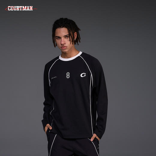 COURTMAN野球帝速干凉感运动长袖T恤秋季新款宽松情侣投篮服国潮 商品图1