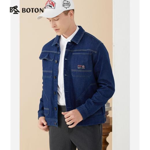 波顿男士春秋通勤百搭耐磨牛仔短款外套MJ922322 商品图0