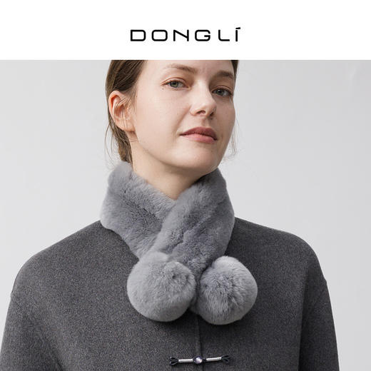 东黎 • 你本珍贵 女士秋冬獭兔毛皮围巾 5643 商品图2