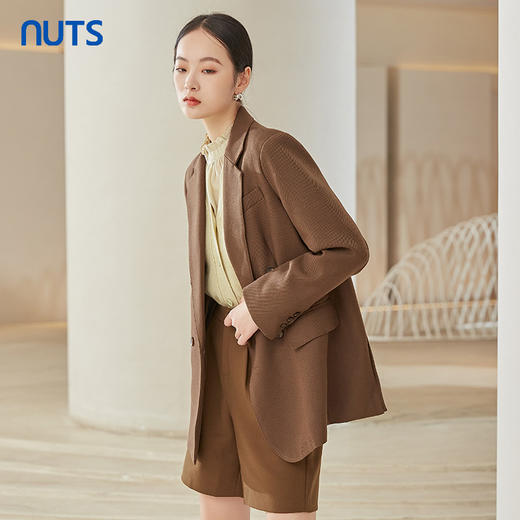 NUTS商场同款春秋款时尚通勤气质宽松直筒百搭西装外套女2I3048015 商品图2