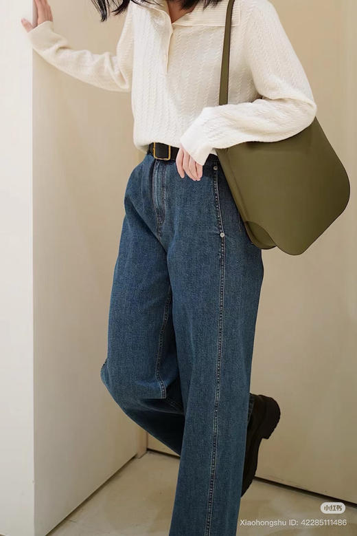 1013-8 独家圆正 小禾523款 微阔腿 前置裤缝 弹力棉柔 显瘦藏肉 牛仔裤 167/135穿29码 商品图4