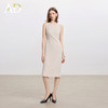 AD米杏色连衣裙女气质内搭西装裙2025秋季职业装中长款通勤无袖裙 商品缩略图0