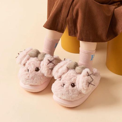 【34-37码】儿童棉拖鞋新款秋冬季卡通狗狗可爱亲子加绒毛绒居家防滑棉拖【WG25503】 商品图1