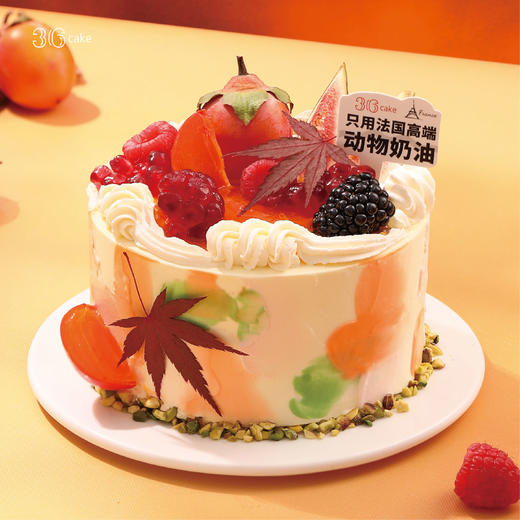 柿柿欢喜 ‧ 珍珠蜜柿可可莓果蛋糕，可选5,6,8英寸、3.5磅和6磅双层 商品图0