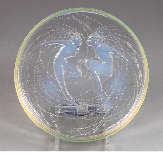 独角鹿西洋古董 1921年法国水晶工坊莱俪LALIQUE设计出品「Sirènes人鱼」主题欧泊水晶珍宝盒 商品图2