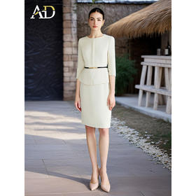 AD轻熟风气质假两件连衣裙女2025秋装新款轻奢高级感修身包臀裙