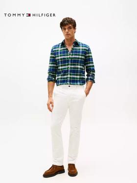 TOMMY 衬衫男  MW40473-0N5 蓝绿格紋.