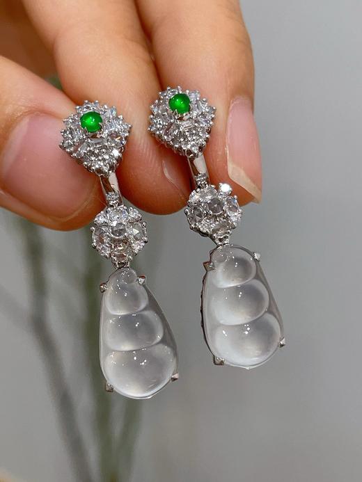 豆子翡翠耳坠 商品图1