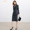 AD高级感碳灰色西装套装女2025新款气质名媛范职业装天丝羊毛半裙 商品缩略图2
