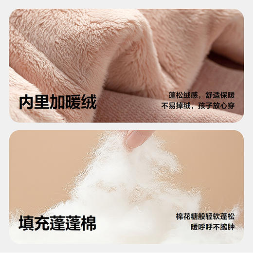 迷你巴拉巴拉婴儿衣服男女宝宝内里加绒棉服连体衣连帽爬服秋冬季 商品图3