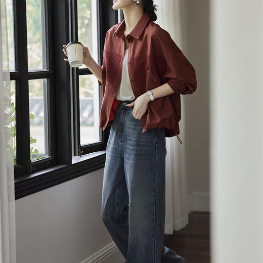 裁缝学苑AS578拼接抽绳衬衫外套纸样女装翻领别致上衣服装打板 商品图1