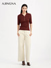 【商场同款】阿菁娜秋季新款浅色系烟管裤腰带设计宽松显瘦慵懒随性百搭A30Q210029 商品缩略图4