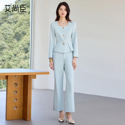 艾尚臣2025新款高级感西装套装气质优雅时尚两件套正式场合职业装 商品图3