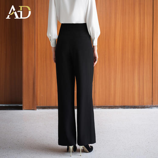 AD黑色休闲西装裤女2025年秋季新款高腰宽松显瘦气质通勤百搭阔腿 商品图4