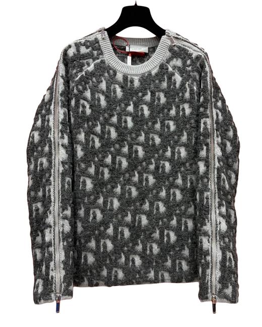 中性款Oblique 提花拉链针织毛衣D00 商品图0