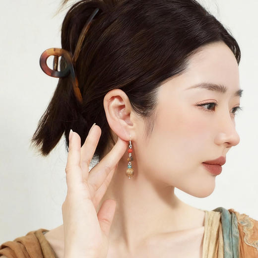 敦煌文创【耳畔天香】系列耳环/耳坠 真材实料 材质细腻 恬静淡雅 香韵常伴 商品图5