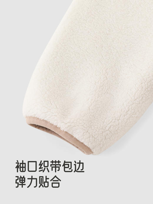 英氏婴儿夹棉连体衣秋冬羊羔绒男童保暖撞色男宝衣服YRHAJ4R018A 商品图2