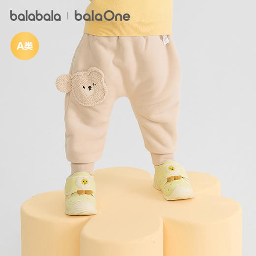 巴拉巴拉balaOne宝宝裤子长裤2025冬新款加绒婴儿pp裤保暖可爱萌 商品图2