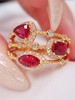 1.3ct刻面红宝石戒指 商品缩略图0