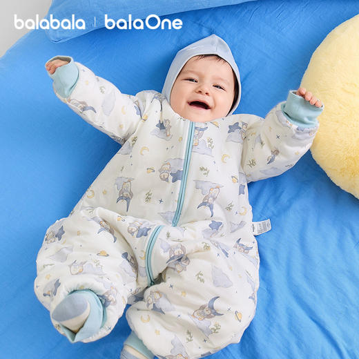 巴拉巴拉balaOne婴儿睡袋宝宝睡衣新生儿柔软亲肤防踢被秋冬保暖 商品图0