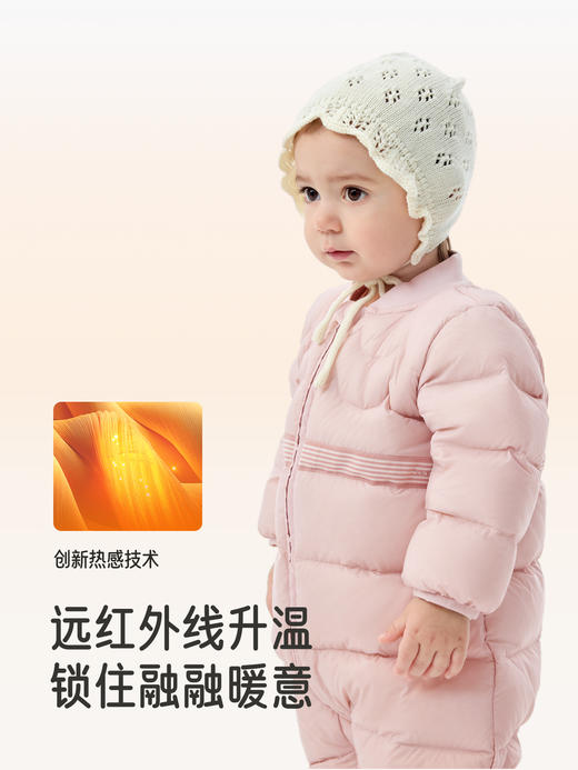 英氏儿童羽绒连体衣秋冬保暖女童衣服抗菌羽绒衣服YRHAJ4R028A 商品图3