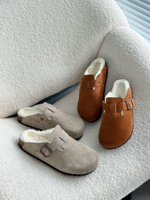 1013-2 免带 健康真软木底 升级真羊毛 博肯毛毛拖鞋 松弛感拉满 商品图1