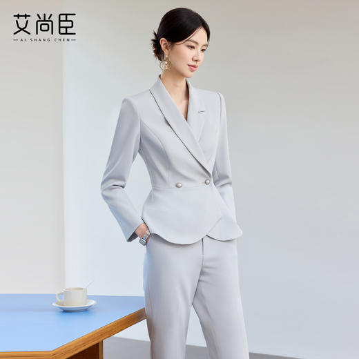 艾尚臣高级感高端西装套装气质时尚正装修身显瘦酒店售楼部职业装 商品图1