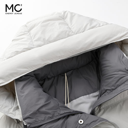 女装撞色连帽下摆长拉链设计短款羽绒服-1277Y5242004 商品图1