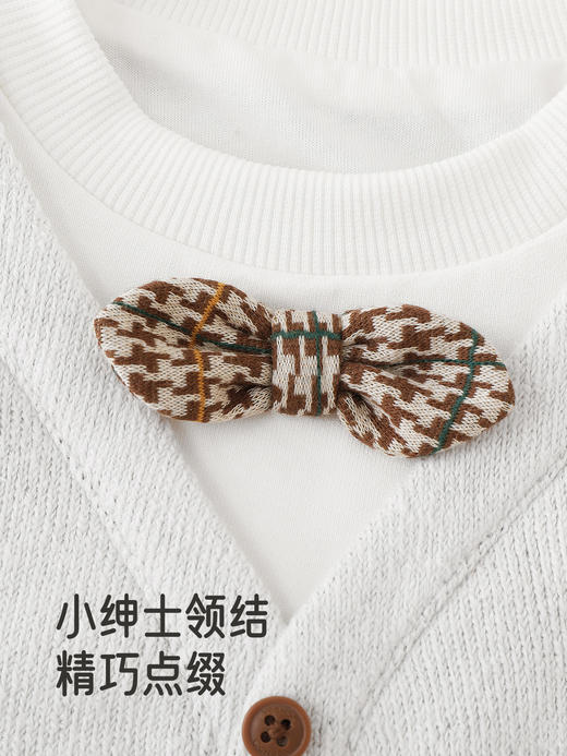 英氏婴儿纯棉连体衣春秋款英伦洋气外出服男宝宝哈衣YRHAJ4R029A 商品图2