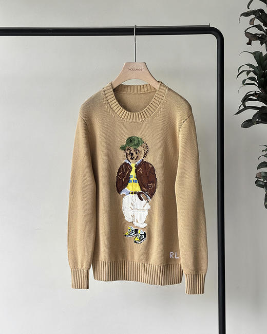 现货 THS-限时 RL马球家 女士 卡通提花时尚小熊仔棉质针织衫 BM3302 商品图4