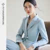 FUYAO扶摇 中式复古西服套装女秋冬国风盘扣西装外套直筒裤两件套 商品缩略图2