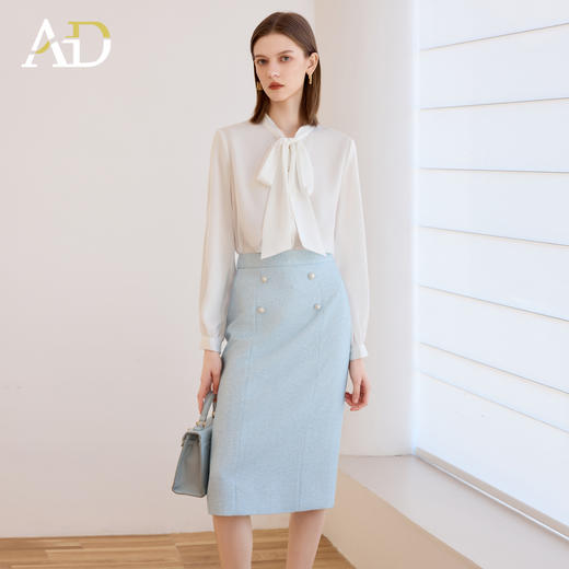 AD洋气减龄时尚套装女士职业装衬衫两件套2025秋季新款气质小衫 商品图2
