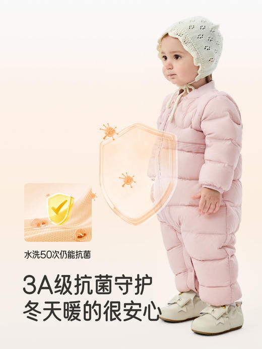 英氏儿童羽绒连体衣秋冬保暖女童衣服抗菌羽绒衣服YRHAJ4R028A 商品图1