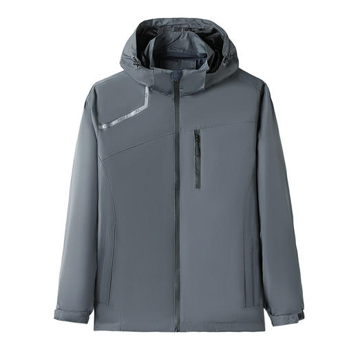 连帽夹克男春秋季新款红色薄款休闲高档免烫宽松外套上衣 商品图4