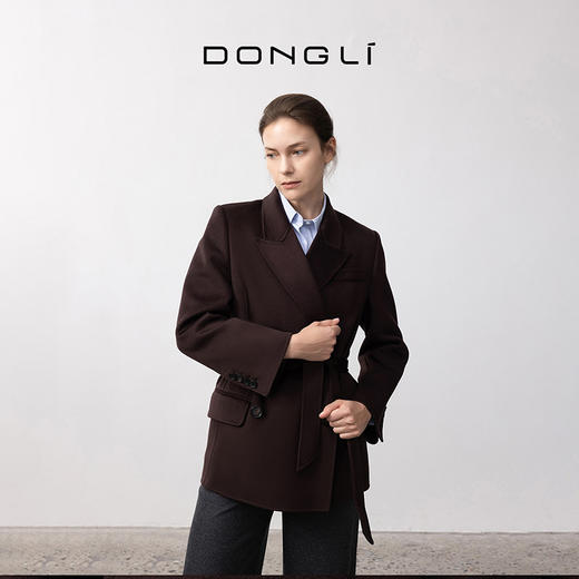 东黎 •  你本珍贵 山羊绒女士秋季戗驳领短大衣 5424 商品图2