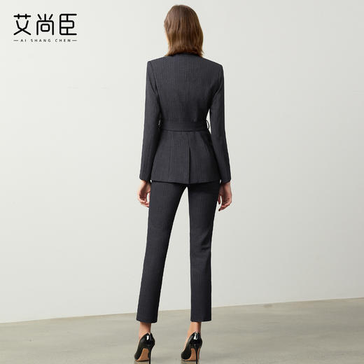 艾尚臣藏青色西装套装女2025新款秋冬职业装正式场合通勤西服套裤 商品图4