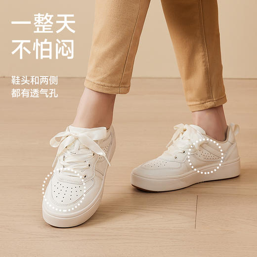 Pansy日本小白鞋盼喜女鞋休闲运动盼洁板鞋白色简约轻便透气舒适HD4193 商品图2