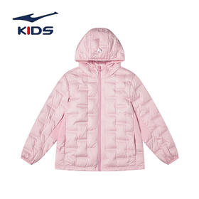 鸿星尔克25冬季新款女中大童保暖运动羽绒夹克78225402107-201