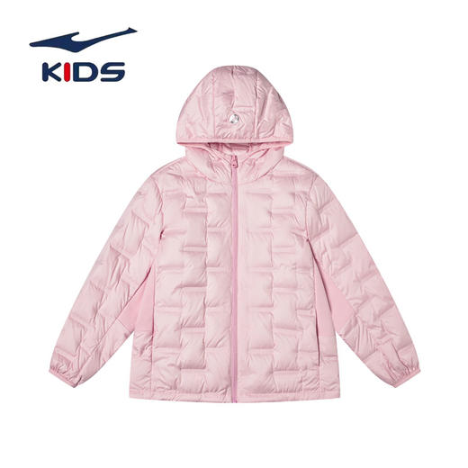 鸿星尔克25冬季新款女中大童保暖运动羽绒夹克78225402107-201 商品图0