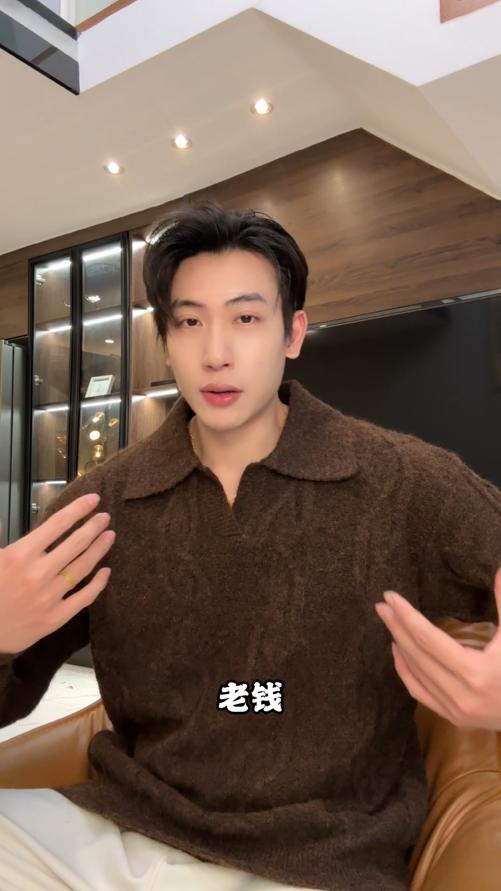 9938SDSA男士秋冬新款痞帅男装港风复古麻花编织海鸥领毛衣休闲百搭 商品图0