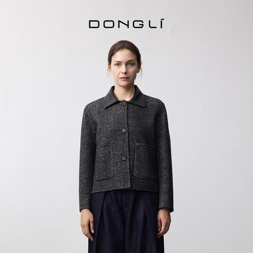 东黎 • 你本珍贵 女士秋季皮领短款大衣 5308 商品图1