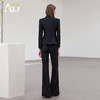 AD2025新款职业装女套装秋季长袖西装外套喇叭裤两件套工作服正装 商品缩略图4