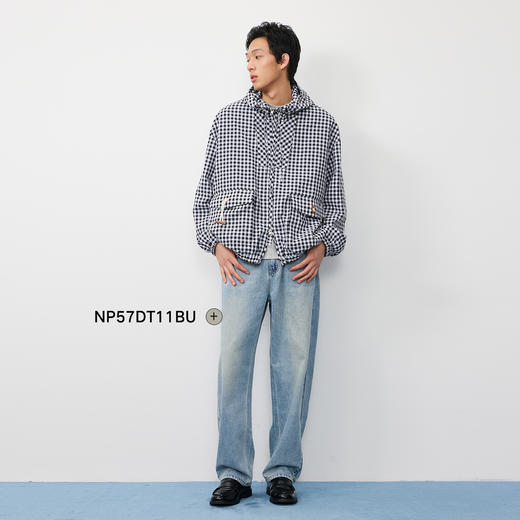 潮牌棋盘格连帽外套男休闲百搭秋季上新NP58TJ19 商品图1