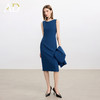 AD高级感蓝色职业连衣裙女士简约通勤西装内搭裙子2025新款背心裙 商品缩略图3