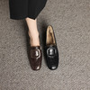 【预售5天】真皮加绒乐福鞋，中跟方头英伦小皮鞋MD&87-316m 商品缩略图1