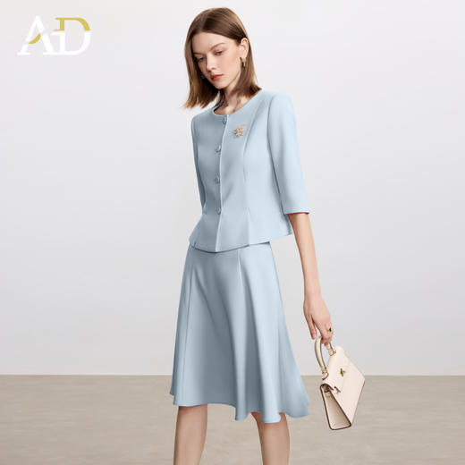 AD高端精致西装套装裙女2025新款秋季气质女神范职业装两件套工装 商品图0